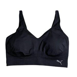 Puma Women's Black Seamless Performance Wear Sports Bra